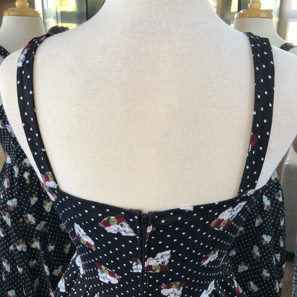 Hot Topic Polka Dot & Skulls Pin-Up Dress - Picture 7 of 8